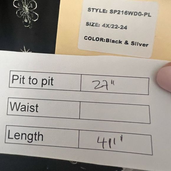 Smak Parlour Black Silver Snowflake Social Climber Caftan - Picture 10 of 10